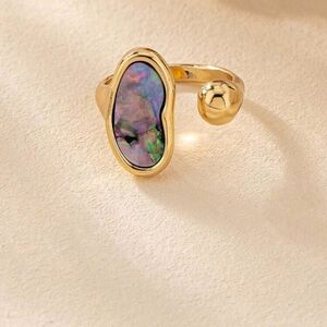 Inlaid gemstone ring
